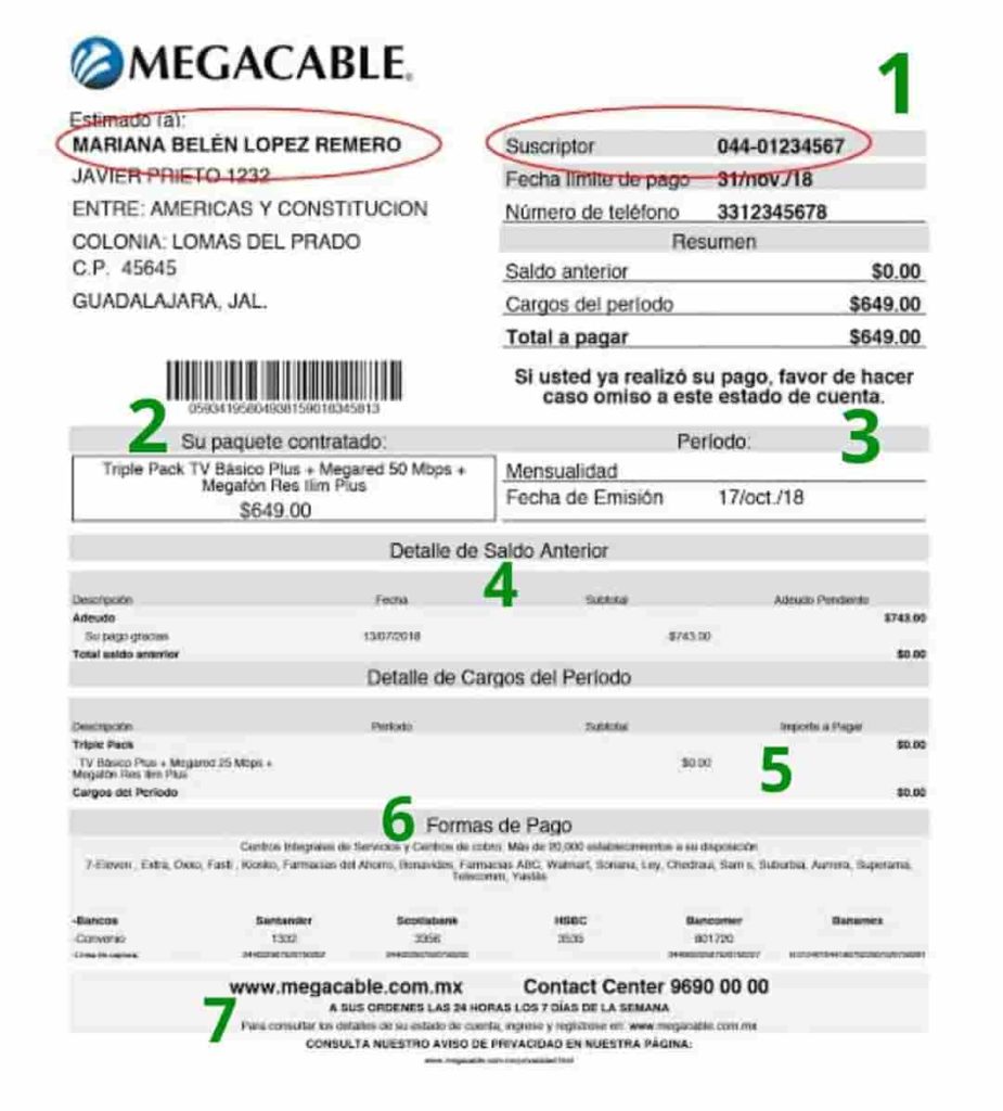 Megacable: Estado de cuenta/ Requisitos para contrato - Como Saber Mi Numero De Megacable